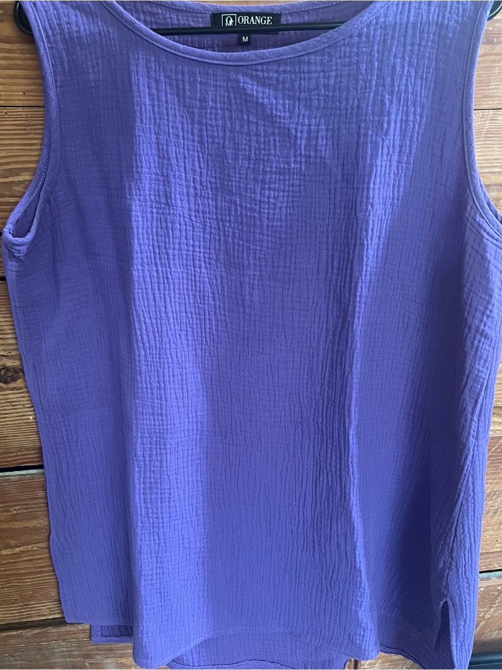 Orange Fashion Village Purple Sleeveless Tunic